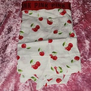 Victoria's Secret /PINK/White Shorts with Red🍒 Cherry Design/NWT